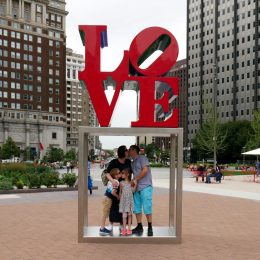 Die Raucheneckers im Love Park