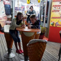 Eis auf dem Boardwalk