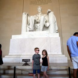 Lincoln: Hate eine großartigen Blick über das Washington Memorial zum Capitol